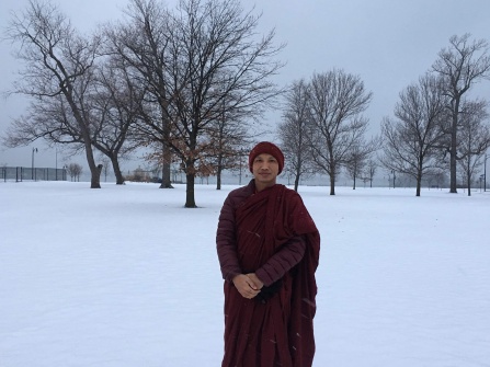 San in Buffalo winter. 
