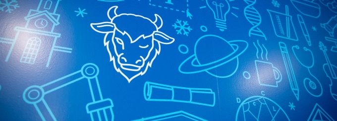Various icons that represent UB academics. 