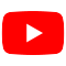 YouTube logo showing a red rectangle with a white triangle in the center. 
