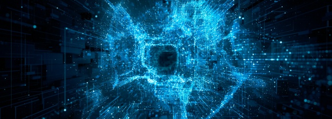 Abstract image of data bytes. 