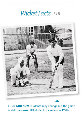 Then and now: Students may change but the game is still the same. UB student cricketers in 1970s.