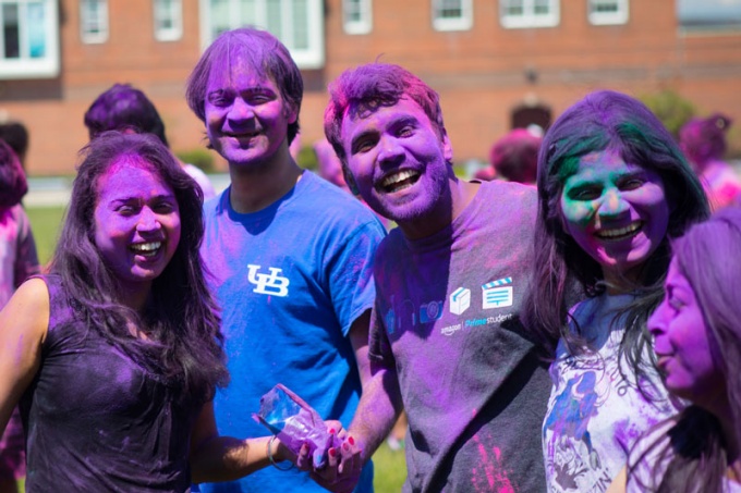 UB Graduate Indian Student Association Celebrates Holi by the Student Union on the North Campus. 