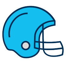 icon of a football helmet. 