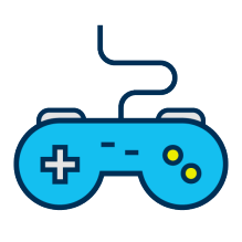 Icon of a video game controller. 