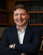 man smiling. 