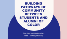 First slide preview of Building Pathways of Community Between Students and Alumni of Color presentation. 