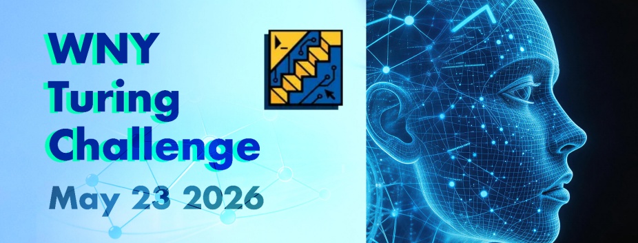 WNY Turing Challenge - May 23, 2026 Digital face profile. 