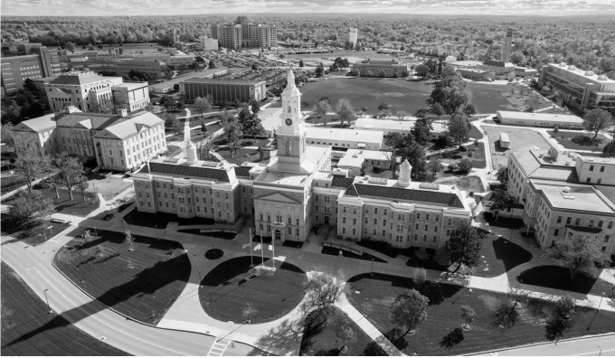 UB south campus aerial photo. 