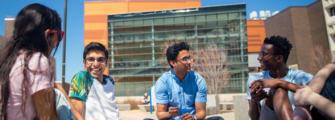 students at orientation. 