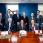 UB officials sign agreement with Dalian University, China. 