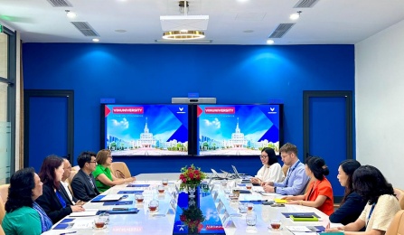 UB officials meet with representatives from VINUniversity (Vietnam). 