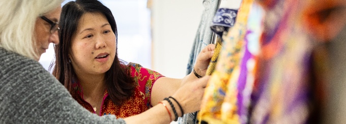 Batik event at International Education Week. 