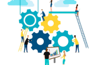 image of cog wheels showing working in a team. 