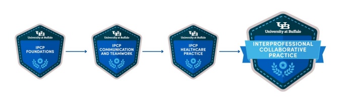 IPCP micro-credential Program digital badge pathway progression. 