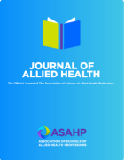 Cover of the Journal of Allied Health. 