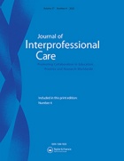 Cover of the Journal of Interprofessional Care. 