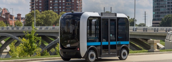 Olli shuttle bus. 