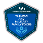 Digital Badge for veteran and military family microcredential. 