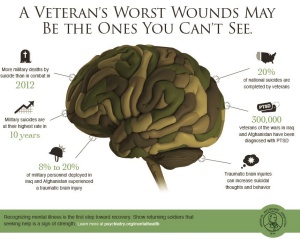 Zoom image: Veterans invisible wounds infographic