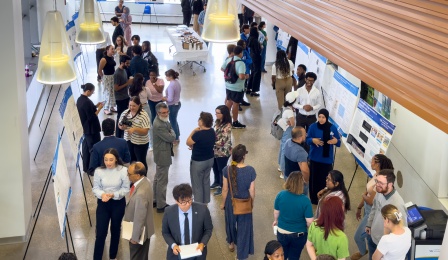 The 2024 Summer Research Symposium poster presentation was held in the Davis Hall atrium in July 2024. Photography: Douglas Levere. 