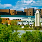 Lake LaSalle, Baird Point and various buildings on UB's North Campus. 