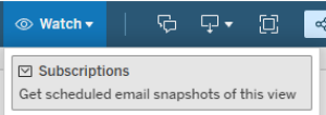 Screenshot of Watch and Subscriptions buttons. 