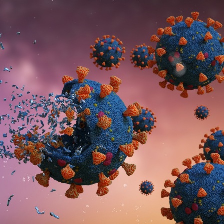Royalty-free stock illustration ID: 1624563289 Coronavirus 3d rendering. Illustration showing structure of epidemic virus. 