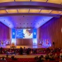 Wide view of Lippes Concert Hall during President Satish K. Tripathi's 2022 State of the University address. 