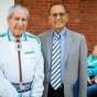 SUNY Distinguished Professor Oren Lyons, Founder, UB Native American Studies Program and UB President Satish Tripathi. 