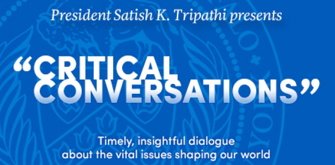Graphic promoting Critical Conversations program. 