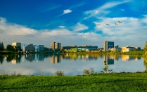 Image of Lake LaSalle and North Campus. 
