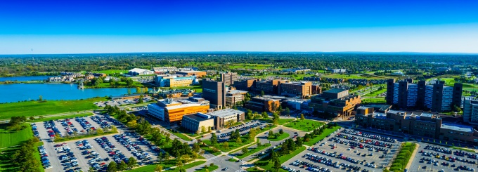 aerial photo of north campus. 