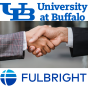 UB and Fulbright logo shake hands. 