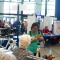 A student visiting the sustainable living fair in the student union. 