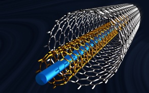 Illustration of a carbon nanotube. 