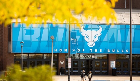 exterior view of Broadview Arena. 