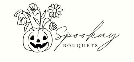spookay bouquets logo. 