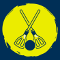 broomball sticks and ball icon. 
