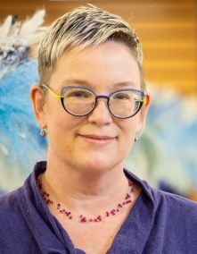 A portrait of Kara Saunders, with the registrar office, at 1Capen in Capen Hall in November 2024. \r\rPhotographer: Meredith Forrest Kulwicki. 