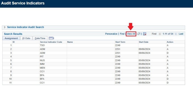Zoom image: Search Results with arrow pointing to "View All"
