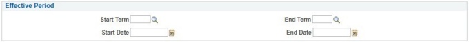 Zoom image: Effective Period screen with fields for Start Term, Start Date, End Term, End Date