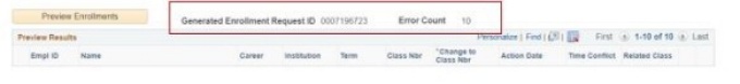 View Enrollment Request ID Number and Errors. 