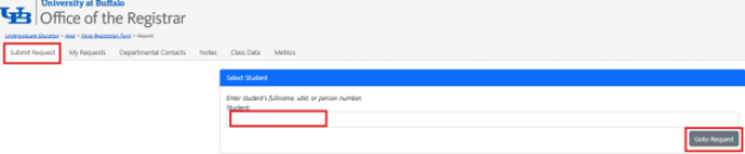 Submit Request & Enter Name fields in Force Registration Screen. 