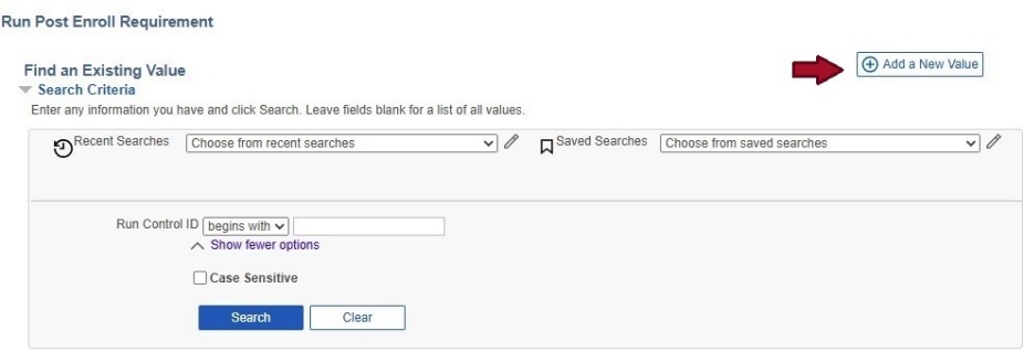 Arrow pointing to Add a New Value button. 
