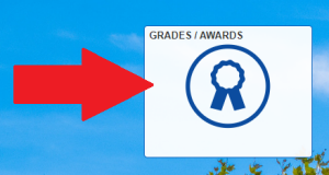 Red arrow pointing to Academic Progress block. 