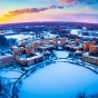 Panoramic image of UB in the winter. 