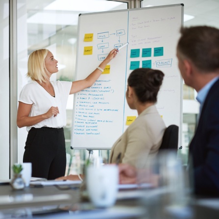 Business team planning and finding solutions. 