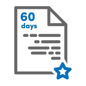 proposal application at least 60 days prior icon. 