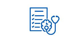 alcohol science/mental health icon - checklist with stethoscope. 