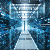 Super computer data center. 
